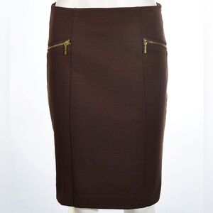 Michael Kors Brown Zippered Women's Skirt
